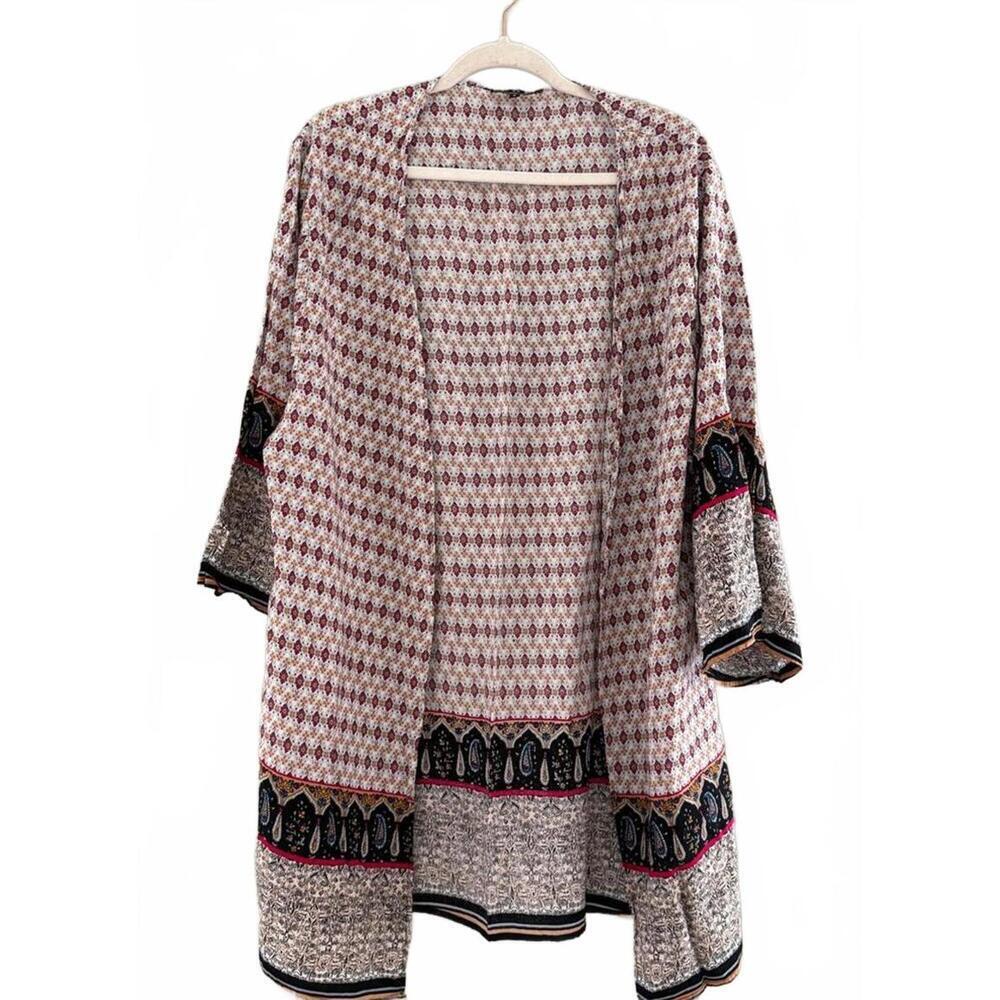 POL Boho Open-Front Kimono Cardigan, NWOT, Women's Small